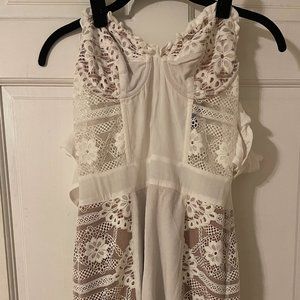 For Love & Lemons bustier mini lace dress